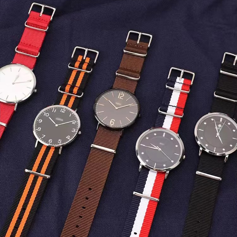 Nylon Nato Strap - 18/20/22/24mm Cambos 줄무늬 강력한 패브릭 나일론