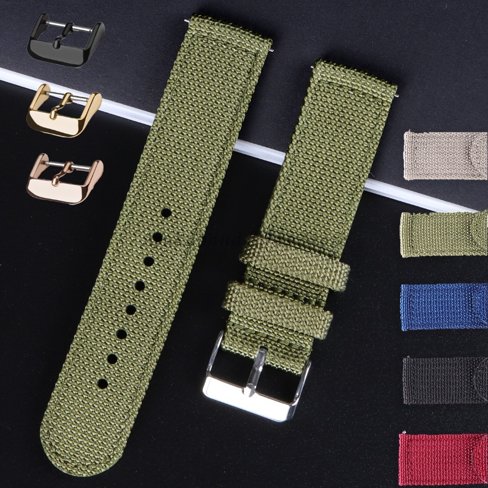 Nylon Nato Strap - 나일론 캔버스 스트랩 퀵릴리즈 시계 밴드,