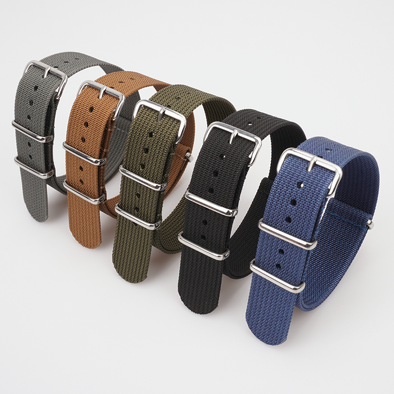 Nylon Nato Strap - 세이코 군용 탄도 직물 교체 용