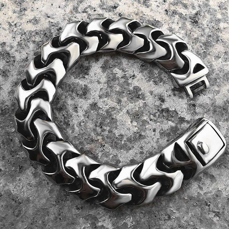 펑크 록 바이킹 쿠바 커브 팔찌 손목 남자 레트로 힙합 - Ceramic Link Bracelet 리뷰 및 가격