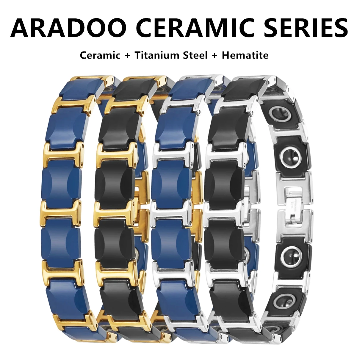 꿈꾸는 듯한 블루 세라믹 팔찌 티타늄 강철 자기 적철광 - Ceramic Link Bracelet 리뷰 및 가격