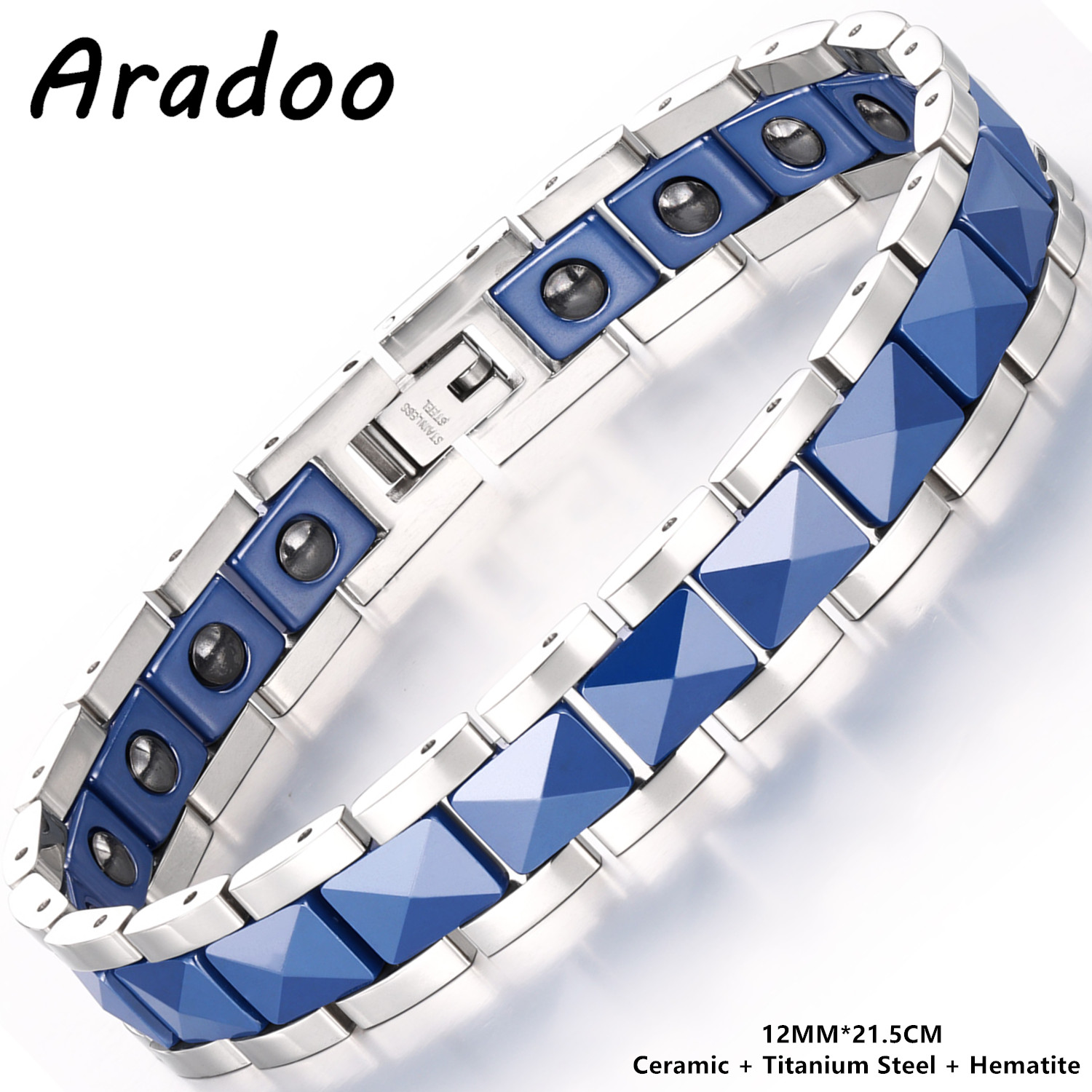 ARADOO 프리미엄 세라믹 티타늄 스틸 팔찌 남성용  - Ceramic Link Bracelet 리뷰 및 가격
