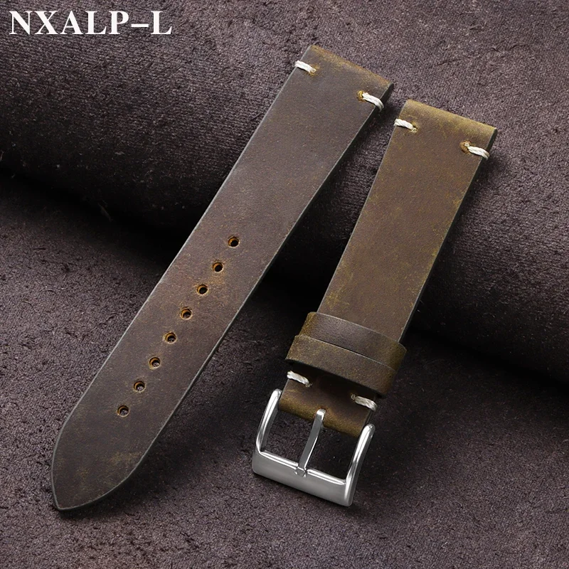 빈티지 오일 왁스 가죽 시계 밴드 18mm 20mm 2 - Nylon Nato Strap 리뷰 및 가격