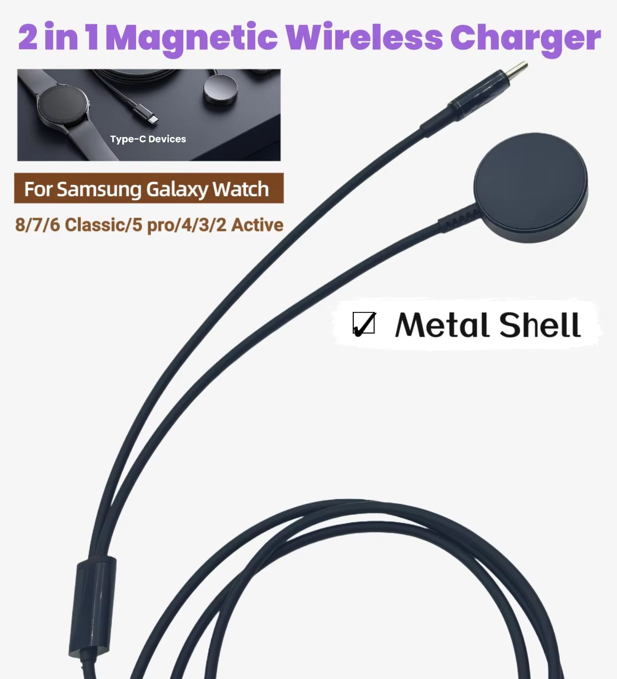 삼성 갤럭시 워치 8/7/6/5/5Pro 교체용 스마트 - Watch Charger Cable 리뷰 및 가격