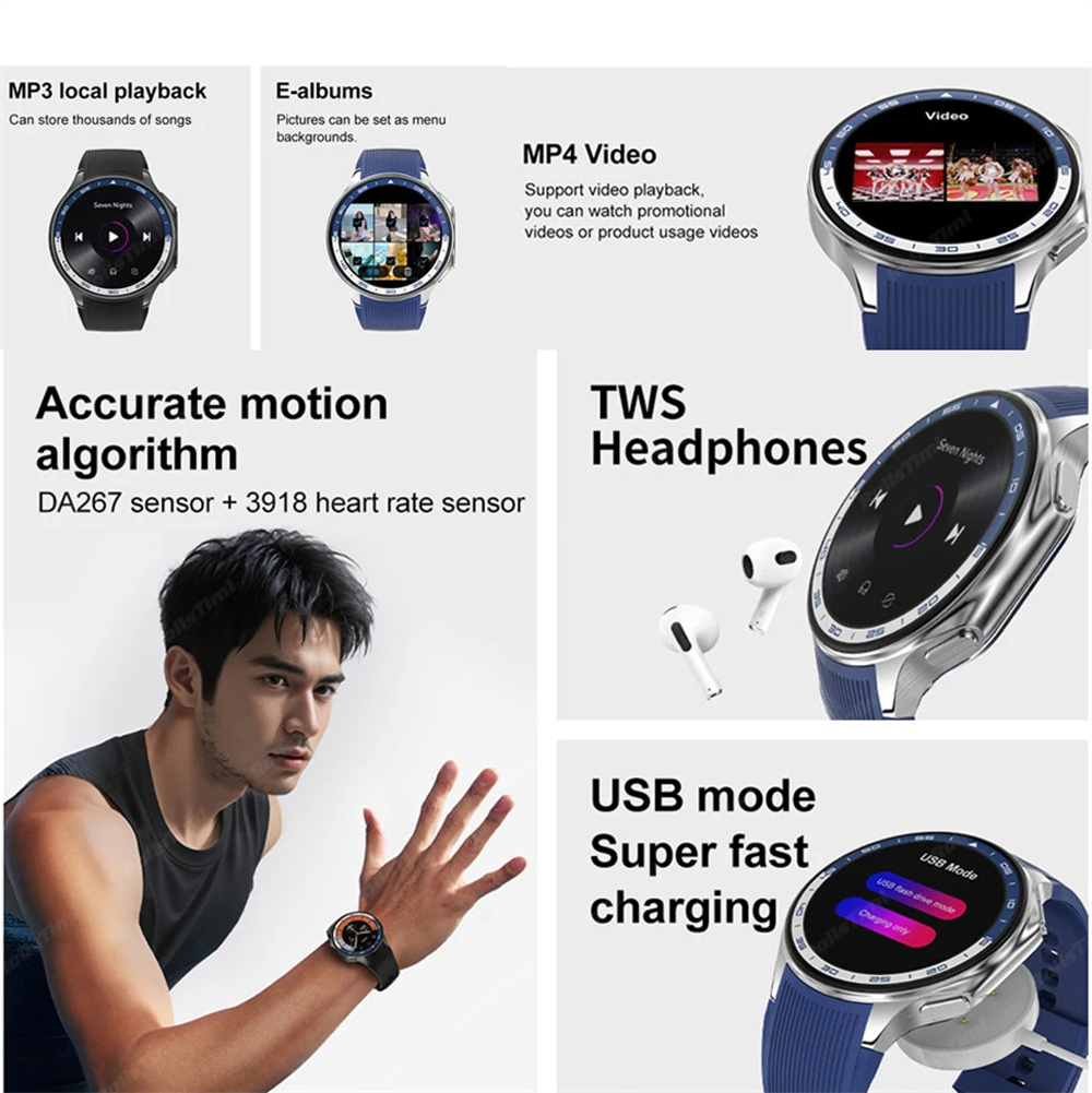 1.43 AMOLED 스마트 시계 3D 서라운드 비전  - Smartwatch X 리뷰 및 가격