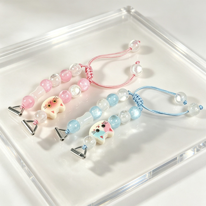 마카롱 비즈 스마트 워치 스트랩 만화 고양이 직조 밴드 - Smartwatch Universal 리뷰 및 가격
