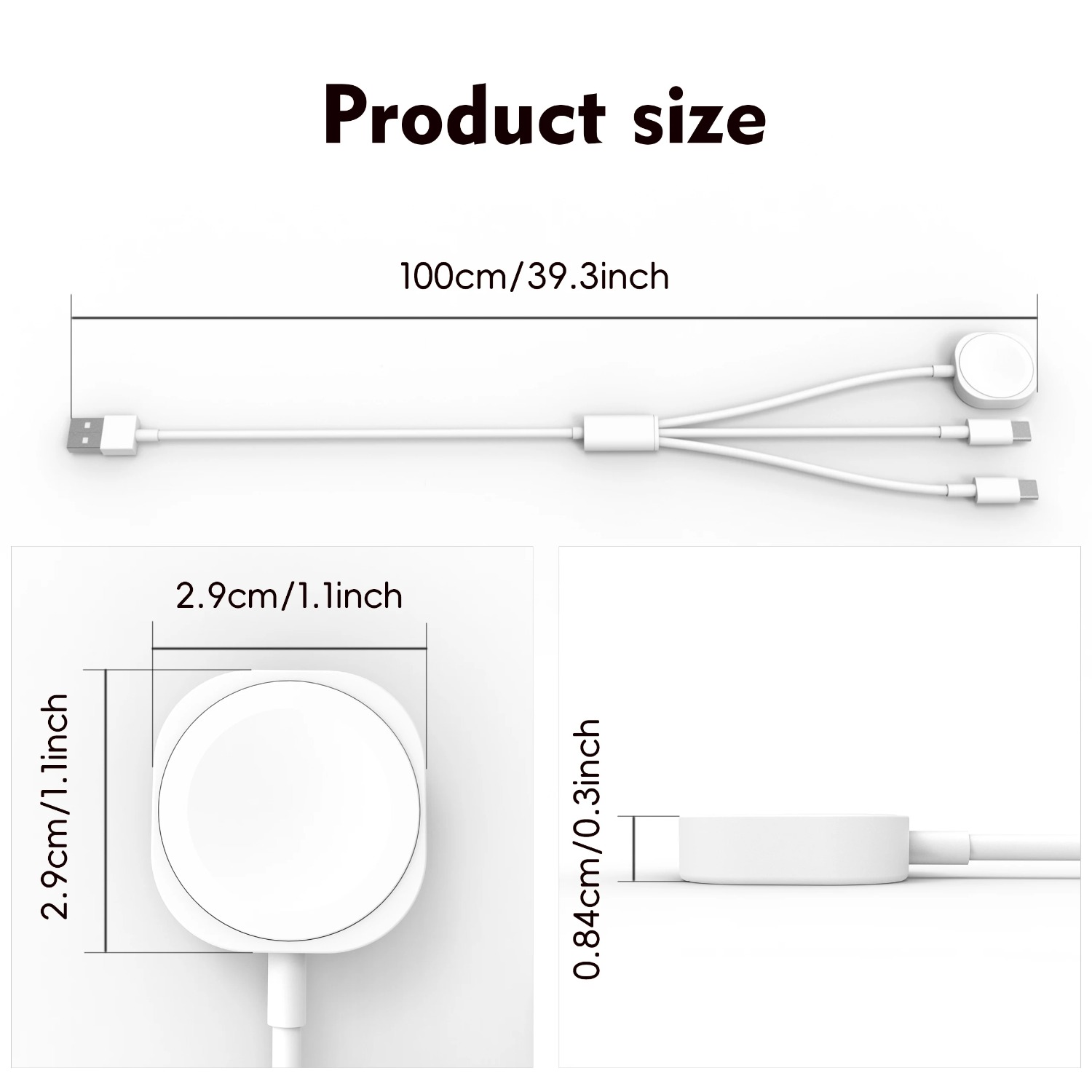3 in 1 마그네틱 시계 충전기 폰 충전 케이블 (아 - Watch Charger Cable 리뷰 및 가격