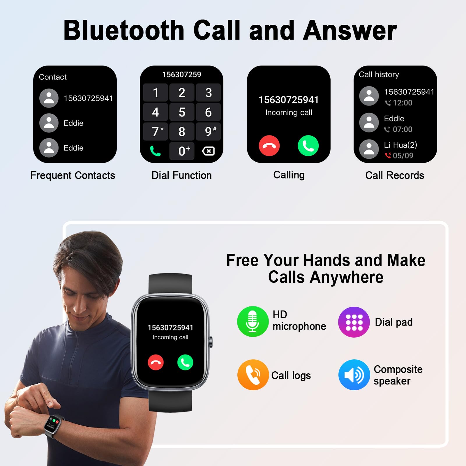 스마트 워치, 1.91 인치 스마트워치 (응답/전화 걸 - Smartwatch Face 리뷰 및 가격
