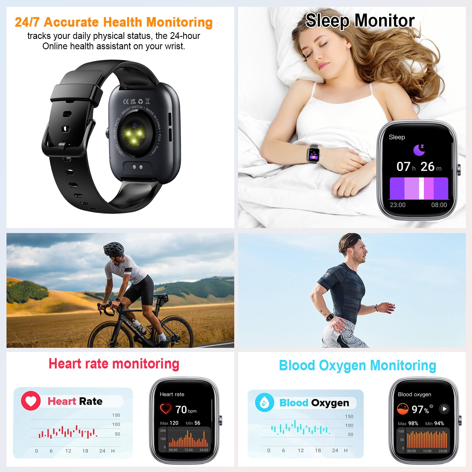 스마트 워치, 1.91 인치 스마트워치 (응답/전화 걸 - Smartwatch Face 리뷰 및 가격