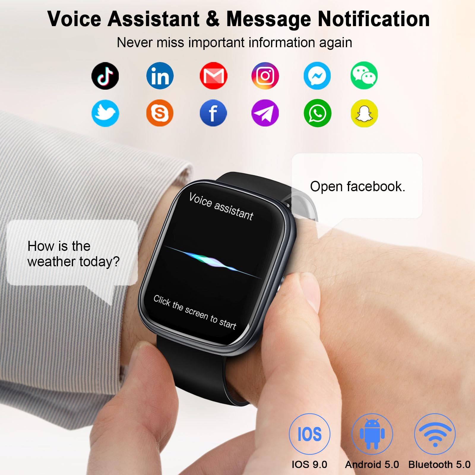 스마트 워치, 1.91 인치 스마트워치 (응답/전화 걸 - Smartwatch Face 리뷰 및 가격