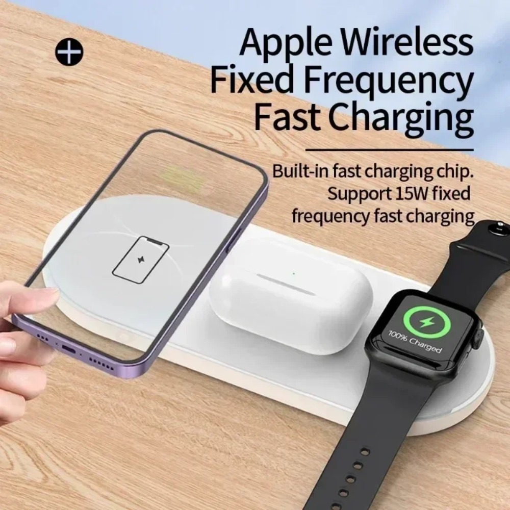3-in-1 무선 충전 패드 고속 충전 도크 스테이션  - Watch Charger Cable 리뷰 및 가격